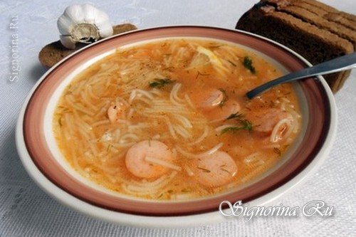 Быстрый томатный суп с сосисками, рецепт ужина на скорую руку недорого